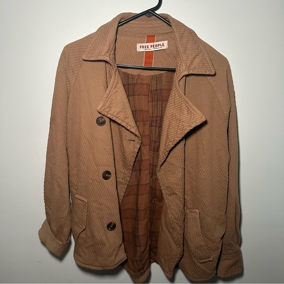 Free People Remi Brown Dolman Sleeve Oversized Utility Barn Coat Shirt Jacket XS - Picture 2 of 16